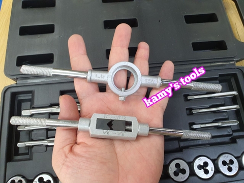 Bộ taro bàn ren 20 chi tiết ta rô ren hợp kim thép siêu cứng và bền hơn hộp nhựa mica