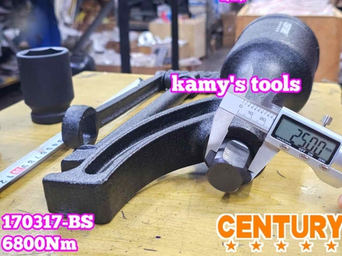 Bộ dụng cụ quay lốp tăng lực mở tắc kê bánh xe tải 1 inch 6800Nm Century 170317-BS