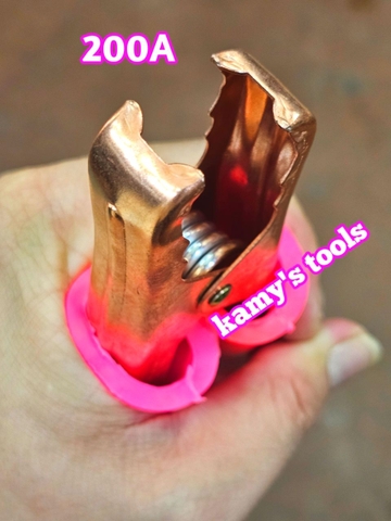 Dụng cụ kẹp bình ắc quy kẹp cá sấu loại 200A dài 152mm kẹp tối đa 30mm, kẹp cá sấu