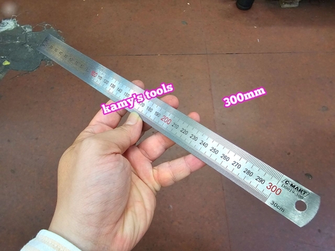 Thước lá inox C-mart 150mm 300mm D0019-150 D0019-300