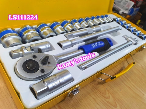 Bộ tuýp đầu khẩu 24 chi tiết 1/2 inch lục giác 10-32mm LS+ model LS111224