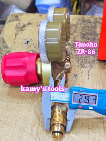 Đồng hồ gas đồng hồ gió đá thân thau Tanaka ZR-86 dùng cho cắt kim loại
