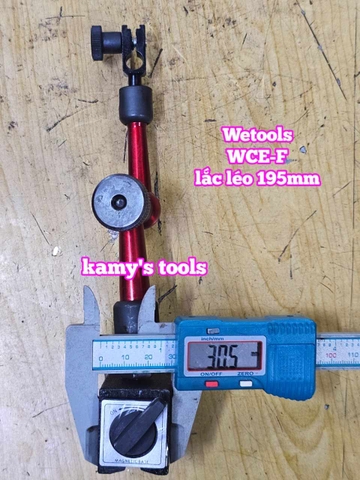 Chân đế từ nam châm gá đồng hồ so lắc léo dài 195mm WCE-F Wetools