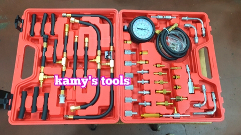 Bộ đồng hồ đo áp suất hệ thống nhiên liệu động cơ bơm xăng 42 chi tiết TU-443, dụng cụ kiểm tra áp suất bơm xăng