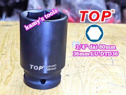 Đầu tuýp 3/4 inch Top 6 cạnh 22mm 24mm 27mm 30mm 32mm 36mm 41mm LU-DTD22 LU-DTD24 LU-DTD27 LU-DTD30 LU-DTD32 LU-DTD36 LU-DTD41