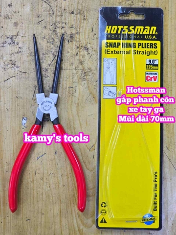 Kìm phe gắp phanh côn xe tay ga bi 6902 Hotssman 9 inch 225mm mũi dài 70mm