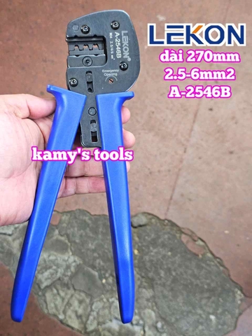 Kìm bấm cos MC3 MC4 năng lượng mặt trời Lekon A-2546B dài 270mm 2.5-6mm2 cao cấp