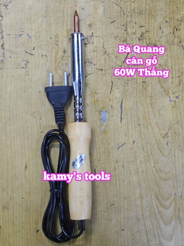 Mỏ hàn chì cán gỗ Bá Quang 60W loại cong và loại thẳng BQ-60GC BQ-60GT