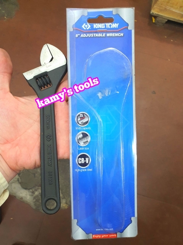 Mỏ lết xi đen 6 inch 8 inch 10 inch 12 inch Kingtony 3611-06P 3611-08P 3611-10P 3611-12P