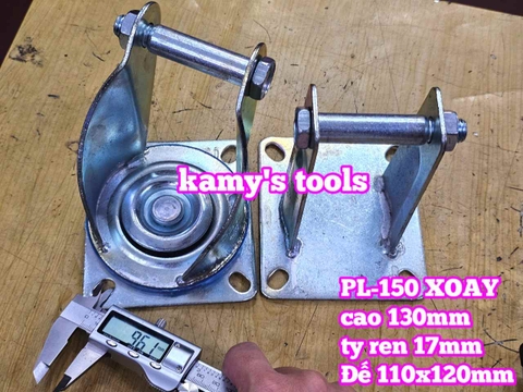 Đế càng cố định và xoay dùng cho bánh xe 150mm PL-150 Kamytools