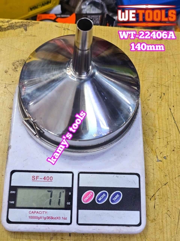 Phễu inox thép không gỉ chiết rót chất lỏng có quay treo 6 inch 140mm Wetools WT-22406A