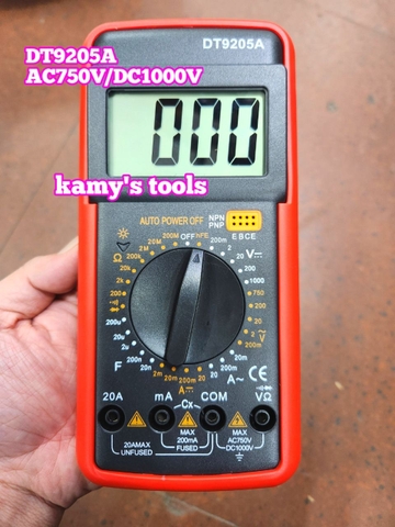 Đồng hồ đo điện vạn năng VOM DT9205A AC750V/DC1000V Digitale