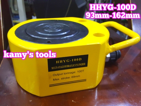 Kích thủy lực lùn 100 tấn HHYG-100D TLP hành trình 69mm chiều cao 93mm-162mm