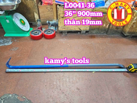 Xà beng đầu dẹp đầu nhổ đinh thân lục giác 36 inch 900mm C-mart L0041-36