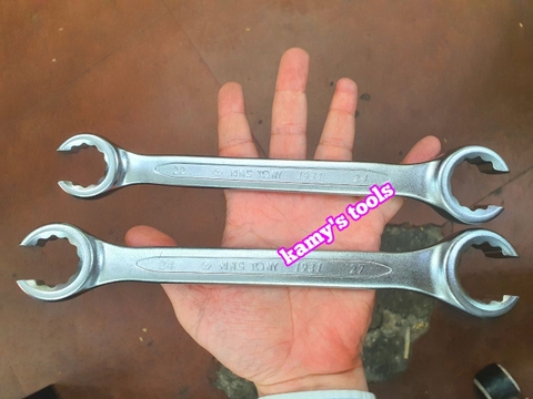 Cờ lê mở ống dầu cờ lê vòng chẻ miệng 22-24 24-27 Kingtony model 19312224 19312427