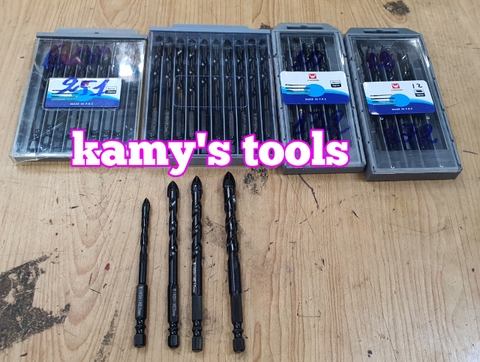 Mũi khoan đa năng (Gạch men, kính, tường, gỗ) đầu 4 cạnh thép cao cấp Winshine (bán lẻ từng cây)