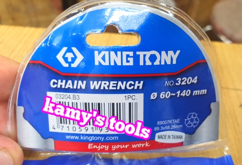 Mỏ lết xích 9 inch Kingtony model 3204, cờ lê xích