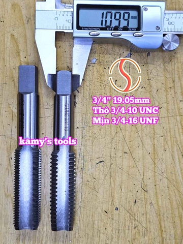 Bộ taro hệ inch tạo ren trong 3/4 inch (19.05mm) Shanghai bước ren thô và mịn 3/4-10 UNC 3/4-16 UNF