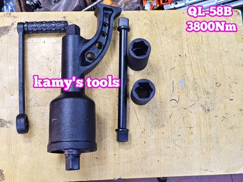 Dụng cụ bộ tay quay cộng lực tăng lực tháo mở tắc kê ốc bánh xe tải QL-58B 3800Nm Wetools