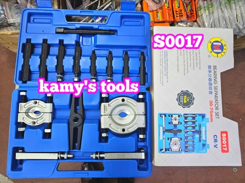 S0017 Bộ vam cảo đĩa chặn tháo vòng bi bạc đạn 30mm 75mm, bộ cảo đĩa mặt trăng 14 chi tiết C-mart