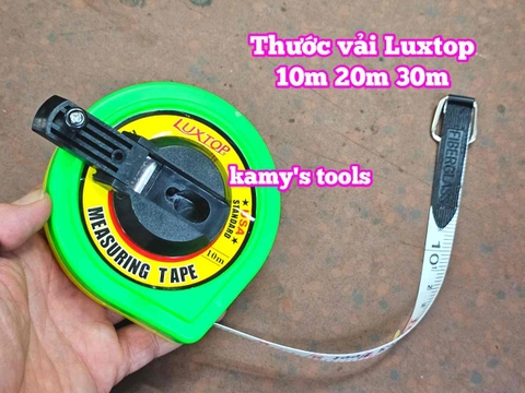Thước dây vải cuộn 10 mét 20 mét 30 mét Luxtop LT-FT10, LT-FT20, LT-FT30, thước vải 10m 20m 30m