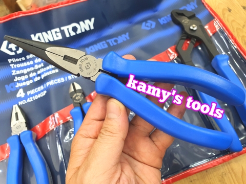 Bộ kìm 4 cái Kingtony model 42104GP (Kìm cắt, điện, nhọn, mỏ quạ)