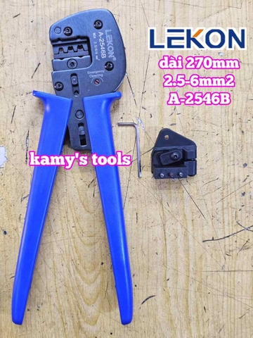 Kìm bấm cos MC3 MC4 năng lượng mặt trời Lekon A-2546B dài 270mm 2.5-6mm2 cao cấp