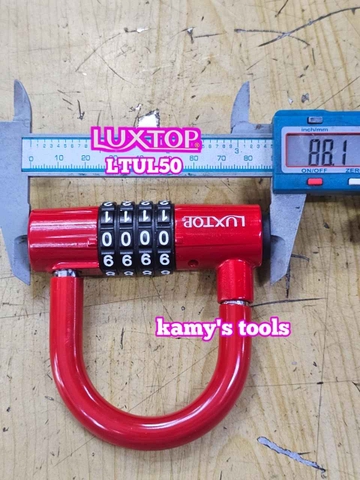 Ổ khóa số mật mã chữ U 4 chữ số Luxtop LTUL50 càng dài 50mm