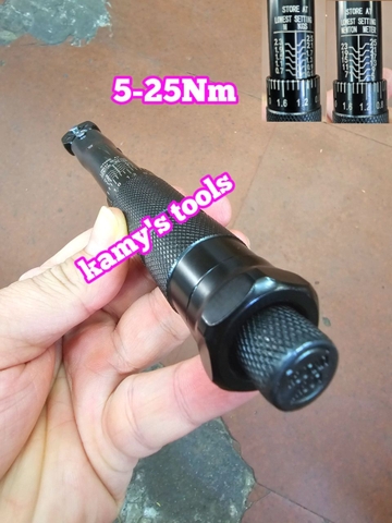 Cần siết lực chỉnh lực đen 1/4 inch 5-25Nm dài 265mm