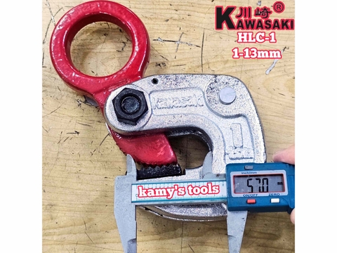 Kẹp tôn ngang 1 tấn Kawasaki HLC-1 kẹp 1-13mm