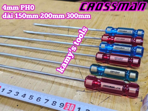 Tua vít bake dẹp 4mm PH0 Crossman dài 150mm 200mm 300mm  45-435 45-415 45-440 45-420 45-450 45-430