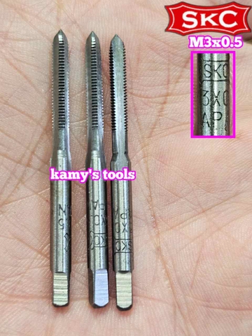 Bộ taro ta rô SKC M3x0.5 Nhật 3 mũi chính hãng logo khắc rõ nét
