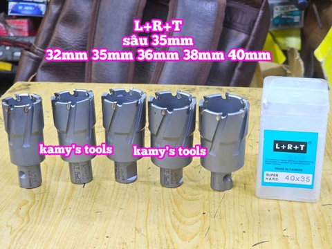 Mũi khoan từ có hợp kim L+R+T dài 35mm cỡ 32mm 35mm 36mm 38mm 40mm