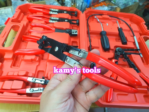 Bộ kìm tháo lắp cổ dê kẹp ống dẫn nhiên liệu 9 chi tiết kamytools