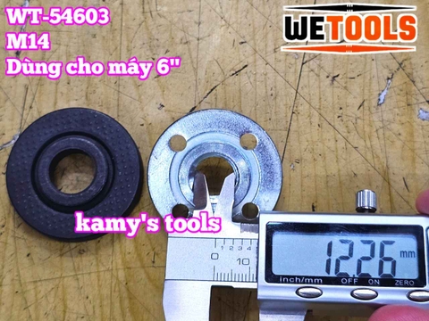 Ốc hãm máy mài bộ tán mài mặt bích kẹp đĩa cắt lưỡi đá mài M14 cho máy mài góc 150mm Wetools WT-54603
