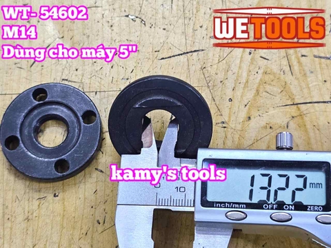 Ốc hãm máy mài bộ tán mài mặt bích kẹp đĩa cắt lưỡi đá mài M14 cho máy mài góc 125mm Wetools WT-54602