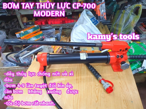 Bơm tay thủy lực CP-700 hiệu MODERN dây chống nứt, bơm nhanh gấp 2 lần