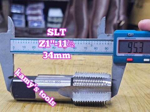 Taro ống rắc co 34mm răng côn HSS SLT Shanghai Z1-11-1/2 dài 95mm