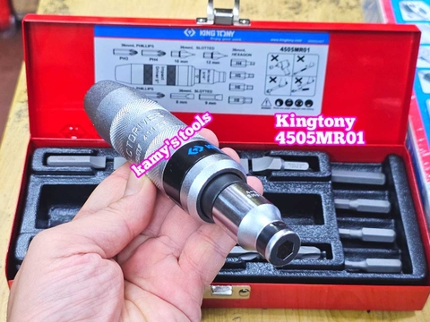 Bộ tua vít đóng tự động Kingtony 14 chi tiết 4505mr01, tô vít đóng