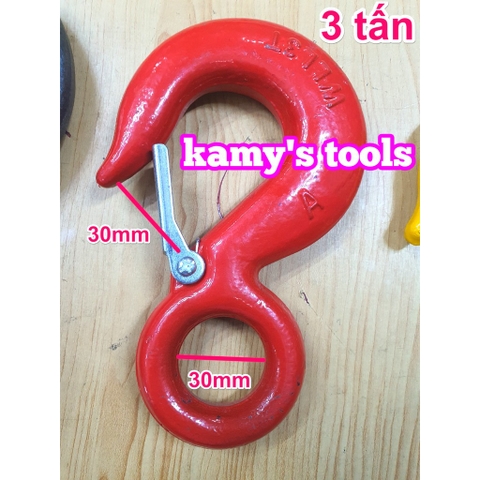 Móc cẩu móc treo có khóa an toàn 500kg 1 tấn 2 tấn 3 tấn 5 tấn bán lẻ từng cái