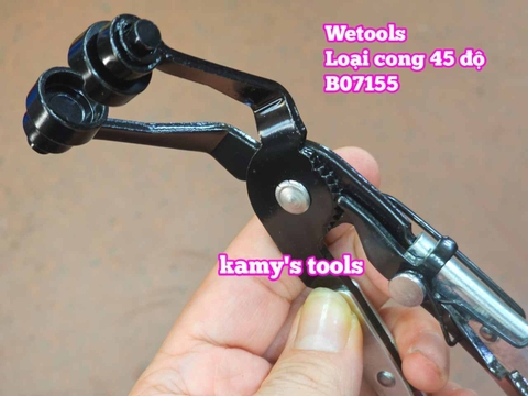 Kìm bóp cổ dê ống bóp kẹp tháo mở quai nhê cổ dê ống nhiên liệu ống nước xe ô tô loại cong 45 độ Wetools B07155