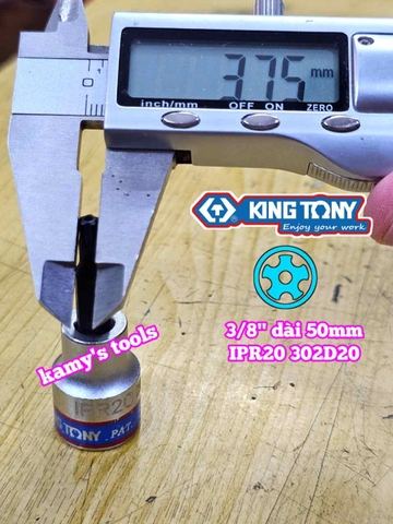 Đầu tuýp sao 5 cạnh Kingtony 3/8 inch IPR09 302D09-IPR15 302D15-IPR20 302D20-IPR25 302D25-IPR27 302D27-IPR30 302D30