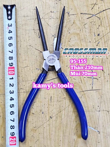 Kìm phe gắp phanh côn xe tay ga bi 6902 Crossman 95-155 dài 9 inch 210mm mũi dài 70mm