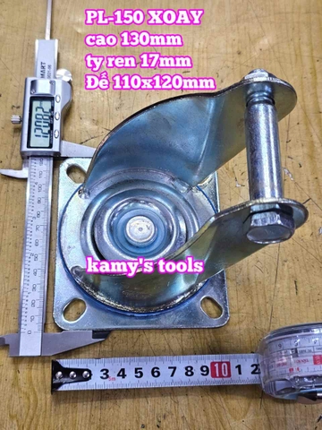 Đế càng cố định và xoay dùng cho bánh xe 150mm PL-150 Kamytools