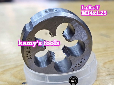 Bàn ren M14x1.25 M14x1.5 M14x2.0 L+R+T (LRT) dụng cụ tạo ren ngoài bulong