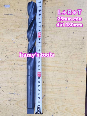 Mũi khoan sắt đuôi côn 25mm L+R+T dài 280mm LRT-52325A