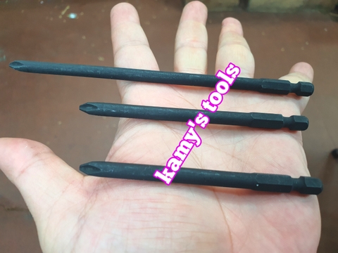 Mũi vít 4 cạnh bake 6mm chuôi lục giác dài 90mm 100mm 150mm Kingtony 719002P 711002P 711502P ( bán lẻ từng cái)