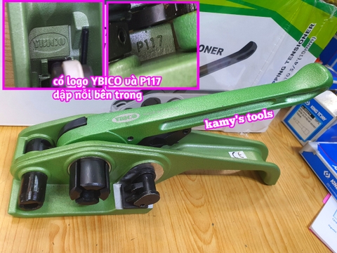 Dụng cụ đóng đai siết đai nhựa P117 Ybico dập nỗi đổ khuôn hàng chính hãng