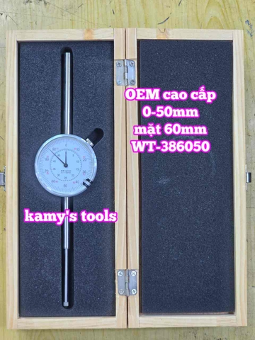 Đồng hồ so 0-50mm x 0.01mm mặt 60mm hàng OEM cao cấp Wetools WT-386050