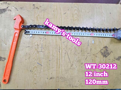 Cờ lê xích mở lọc dầu nhớt cảo dây xích cán dài 12 inch Wetools WT-30212 đường kính 120mm